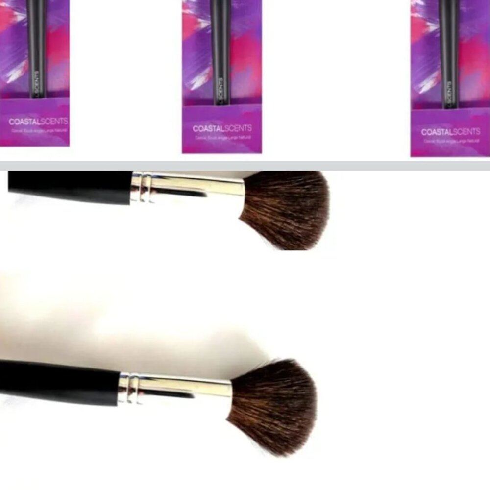 Coastal Scents Classic Large Powder Brush Natural  4 count
